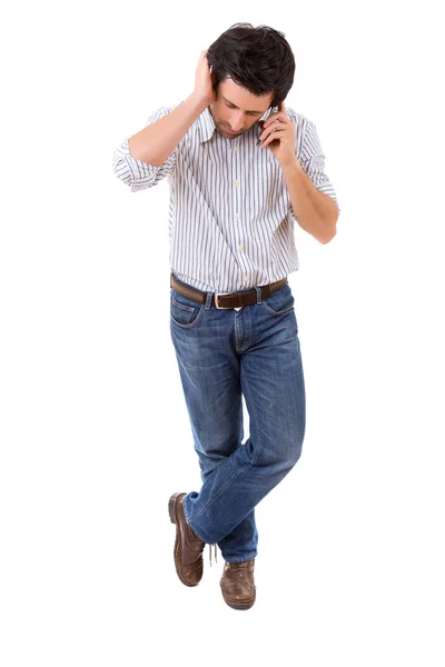 Young Man at the phone — Stock Photo, Image