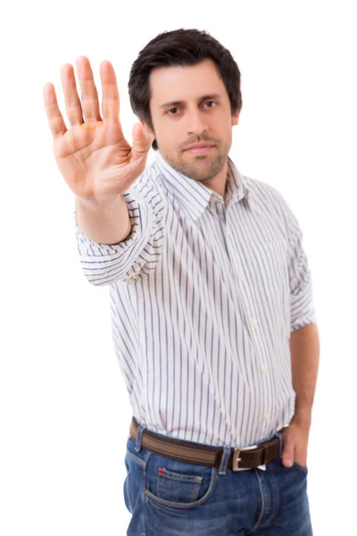 Businessman ordering you to stop — Stock Photo, Image