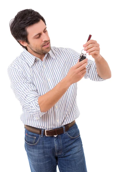 Young adult holding the keys — Stock Photo, Image