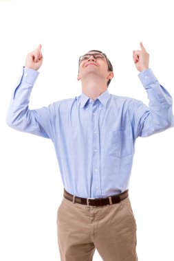 Kutluyor mutlu genç adam