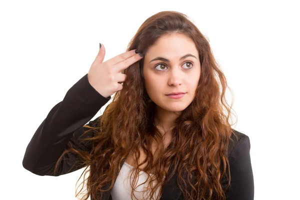 Mujer joven sorprendida — Foto de Stock