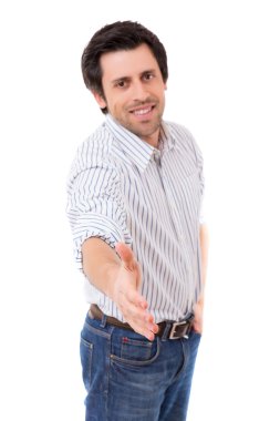 iş adamı sunan karşılıklı