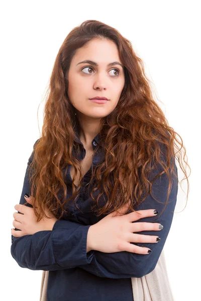 Mooie jonge casual vrouw — Stockfoto