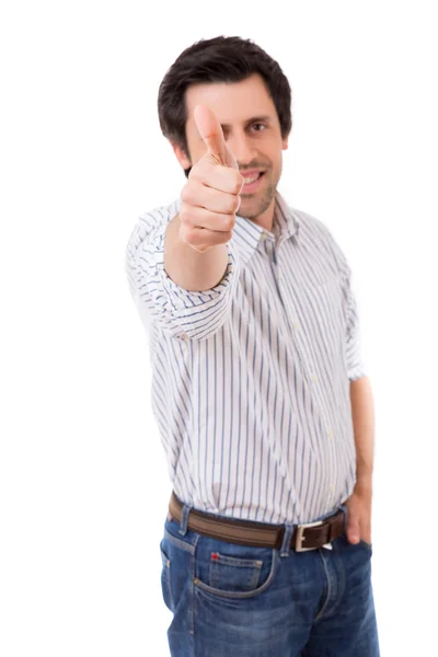 Man signaling thumb up — Stock Photo, Image