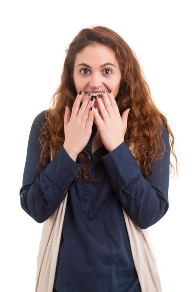 Mujer joven sorprendida — Foto de Stock