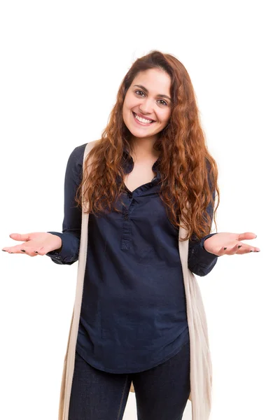 Mulher casual jovem bonita — Fotografia de Stock