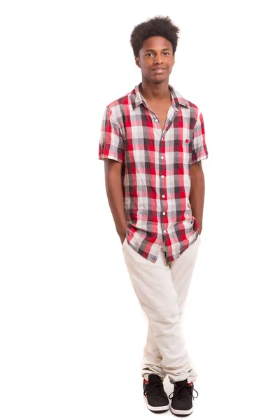 Casual young black boy — Stock Photo, Image