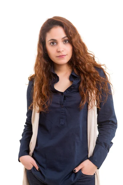 Beautiful young casual woman — Stock Photo, Image