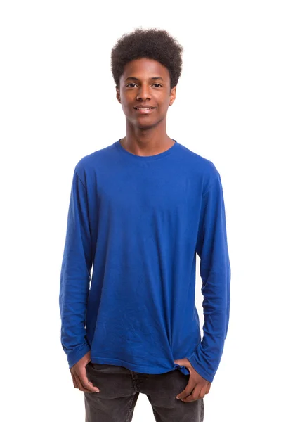 Casual young black boy — Stock Photo, Image