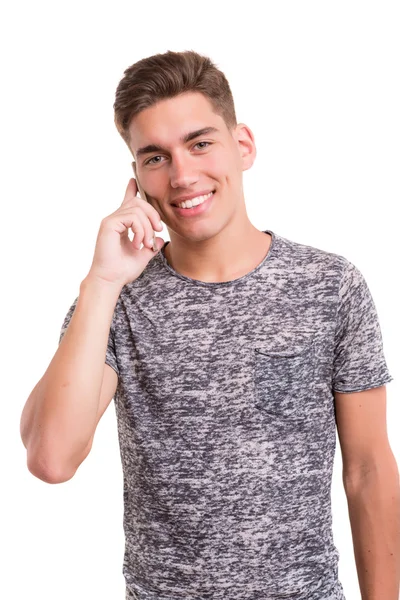 Ragazzo che usa il cellulare — Foto Stock