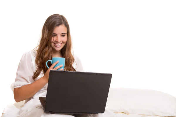 Woman in bed — Stock Photo, Image