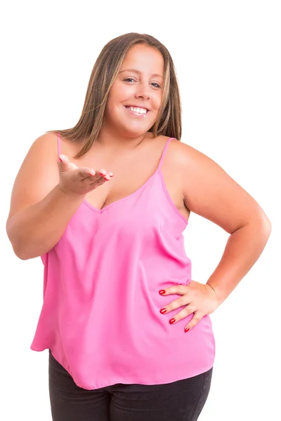 Overweighted kobieta — Zdjęcie stockowe