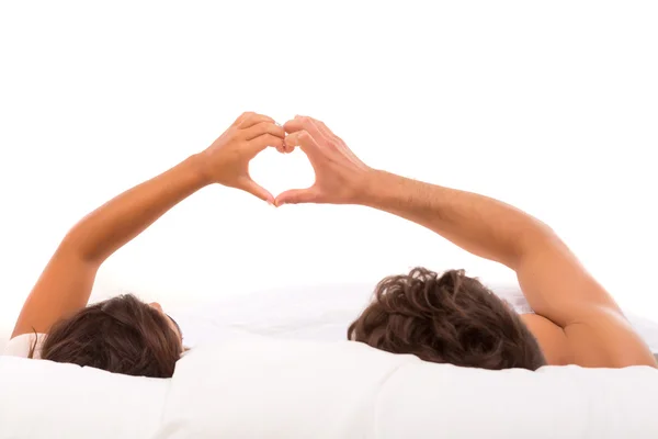 Couple in bed — Stock Photo, Image