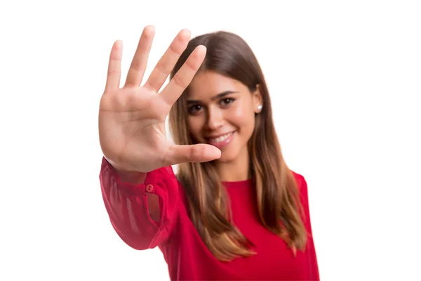 Halt! - Studioaufnahme — Stockfoto