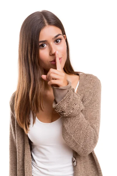 Shhhhhh! -studio skott — Stockfoto