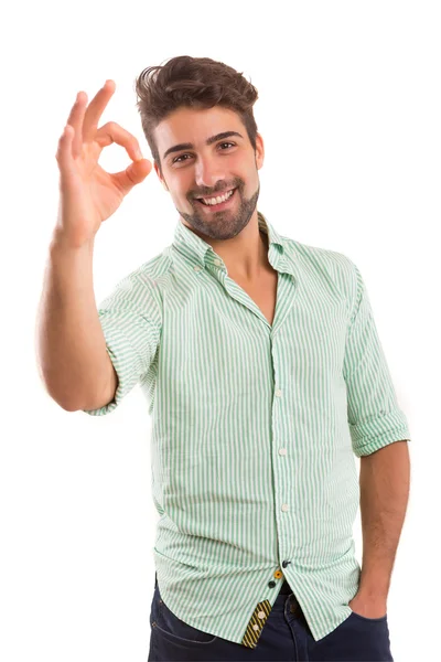 Man showing perfect sign — Stock Photo, Image