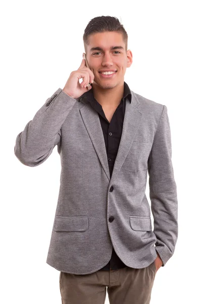 Man speaking on mobile phone — Stock Photo, Image