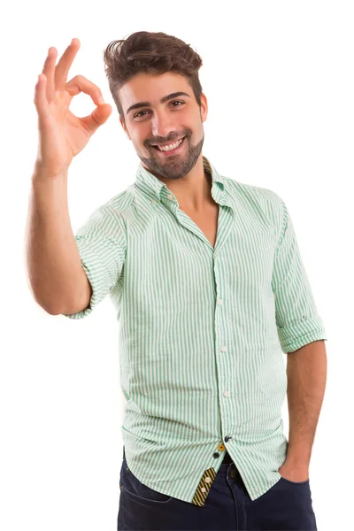 Man showing perfect sign — Stock Photo, Image