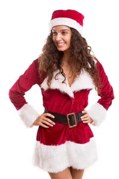 Frau im Weihnachtskostüm — Stockfoto