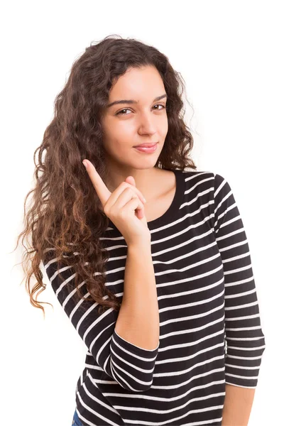 Vrouw denken over een geweldig idee — Stockfoto