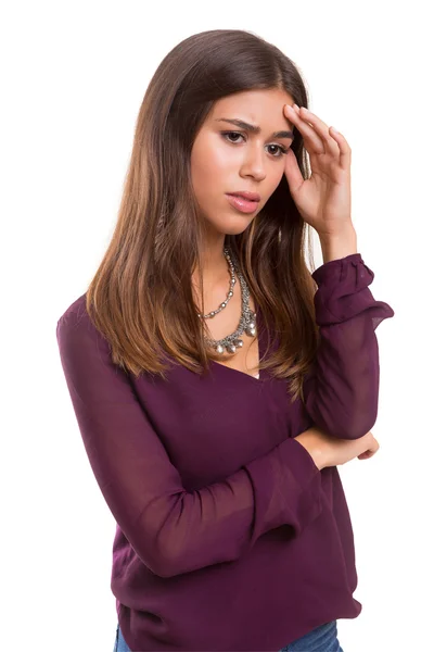 Woman thinking about a great idea — Stock Photo, Image