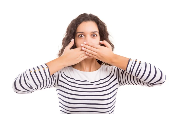 Surprised young woman — Stock Photo, Image