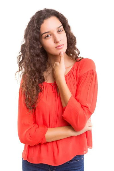 Mujer joven teniendo una gran idea —  Fotos de Stock