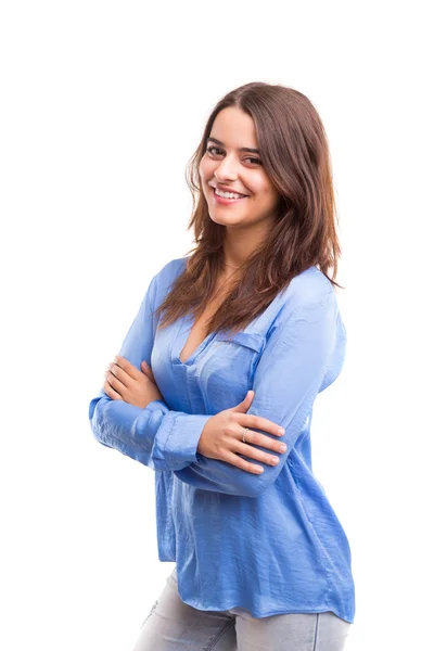 Young and beautiful casual woman — Stock Photo, Image