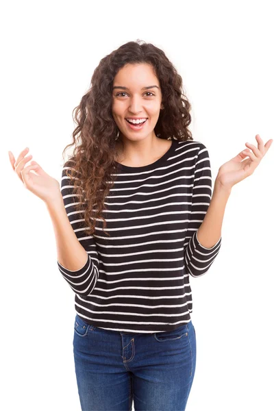 Surprised young woman — Stock Photo, Image