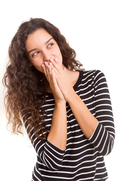 Überraschte junge Frau — Stockfoto