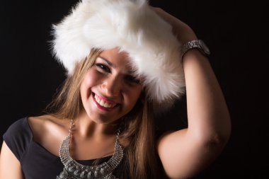 Kış giysileri ile giymiş kadın