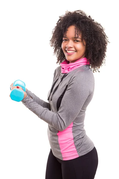 Beautiful african woman exercising — Stock Photo, Image