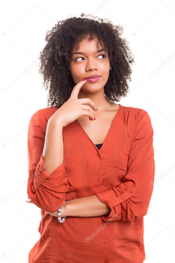 Young woman having a great idea