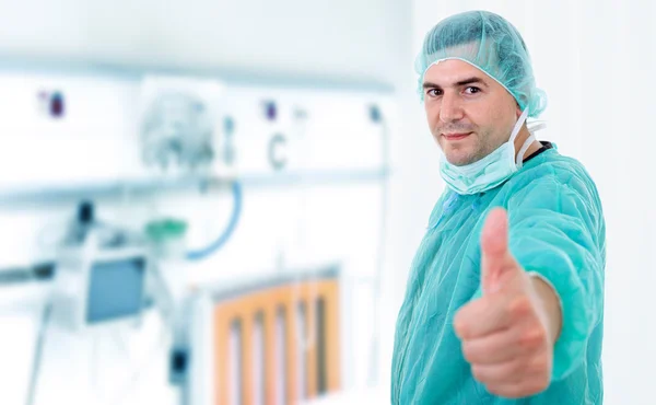 Young male doctor at the hospital — Stock Photo, Image