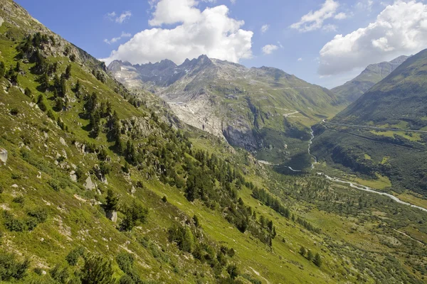 Krajina ve švýcarských Alpách, kanton Bern; Švýcarsko — Stock fotografie
