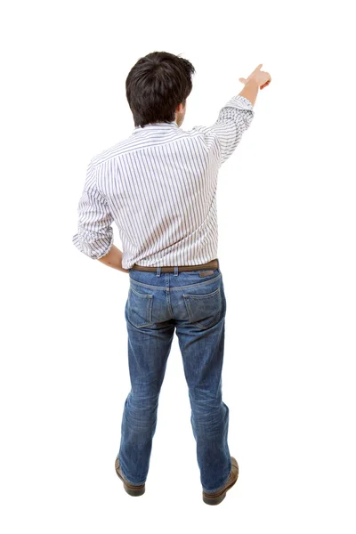 Young casual man full body in a white background — Stock Photo, Image