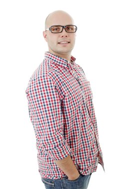 beyaz izole genç casual adam