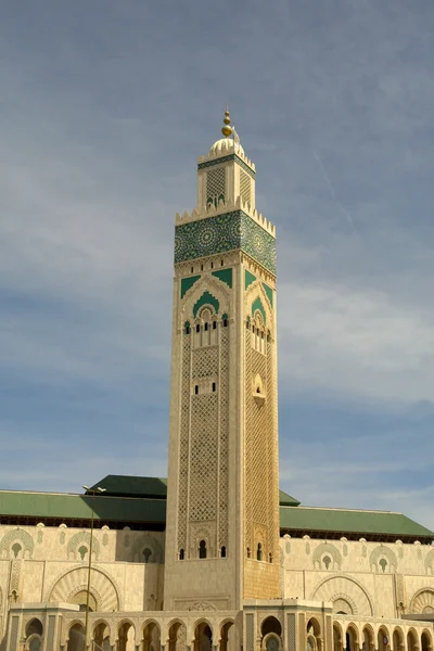 Tornet moskén hassan ii i casablanca, Marocko — Stockfoto