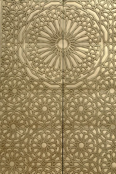 Golden door detail in a house in morocco — Stock Photo, Image