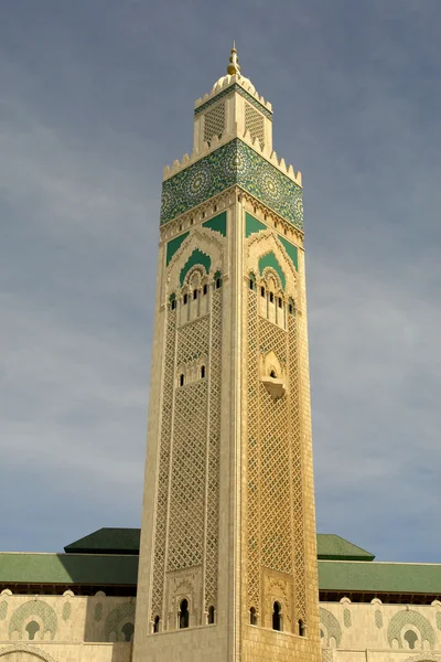 Tornet moskén hassan ii i casablanca, Marocko — Stockfoto
