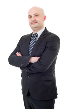 genç iş adamı portre üzerinde beyaz izole