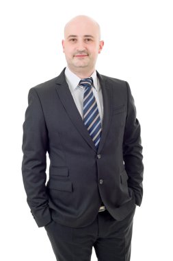 genç iş adamı portre üzerinde beyaz izole