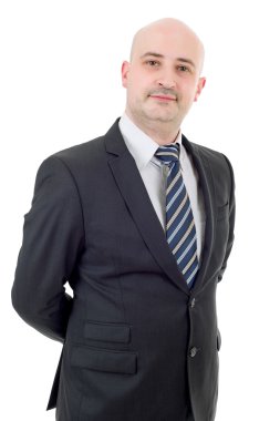 genç iş adamı portre üzerinde beyaz izole