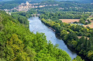 Chateau Castlenaud 'dan Dordogne Nehri. Castelnaud-la-Chapelle, Dordogne, Fransa