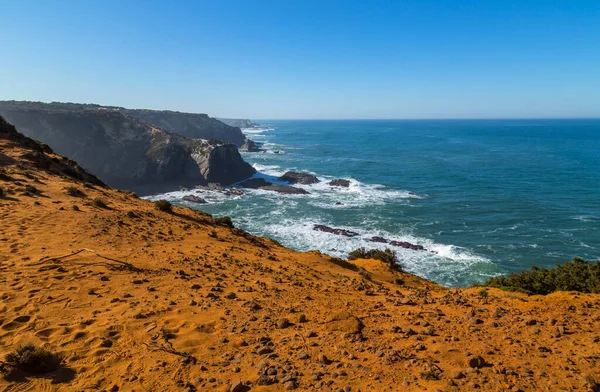 Blick Auf Die Felsige Atlantikküste Alentejo Portugal — Stockfoto