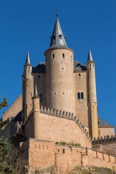 Famoso Castello Alcazar Segovia Castilla Leon Spagna — Foto Stock