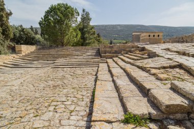 Heraklion 'daki Minoan Knossos Sarayı. Girit, Yunanistan, Avrupa