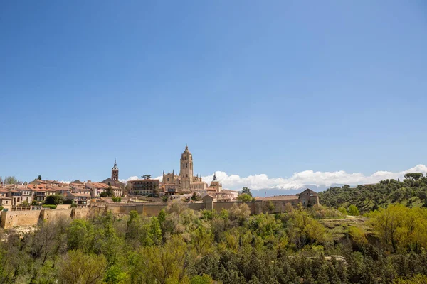 Gamla Stan Segovia Och Katedralen Segovia Spanien — Stockfoto