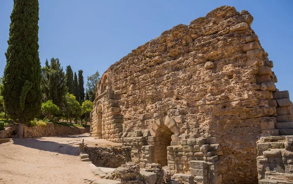 Romeins Amfitheater Enorme Archeologische Site Van Merida Opgericht Door Het — Stockfoto