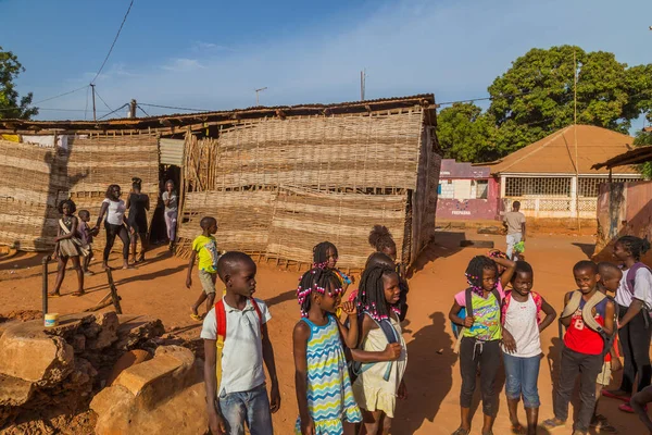 Bissau Guiné Bissau Grupo Crianças Africanas Escola Guiné Bissau Rural — Fotografia de Stock